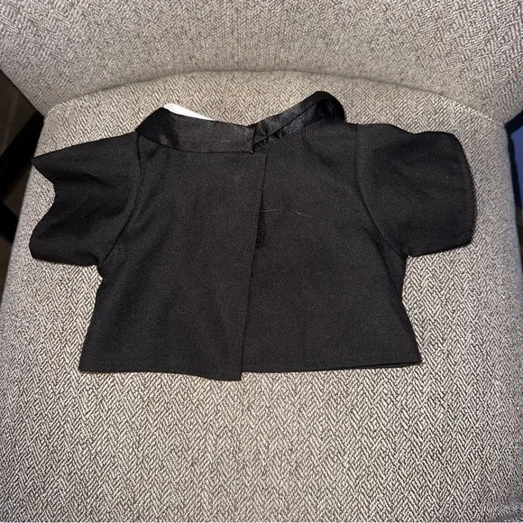 Build A Bear Workshop Tuxedo Shirt/ Jacket~Black & White & Silver - Picture 2 of 3